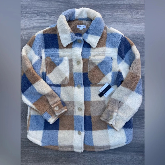 O'Neill Heath Plaid High Pile Fleece Jacket, winter white - Picture 2 of 13